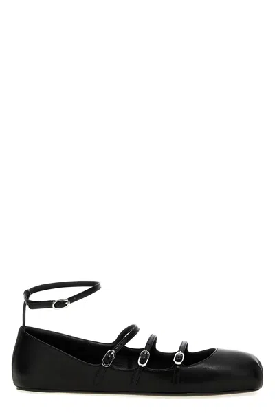 ALEXANDER MCQUEEN MCQUEEN LEATHER STRAP BALLET FLATS