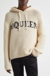 Alexander Mcqueen Mcqueen Inlaid Logo Hoodie In Neutral