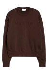 Alexander Mcqueen Mcqueen Logo Graphic French Terry Sweatshirt In Brown