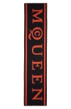 Alexander Mcqueen Mcqueen Logo Jacquard Wool Scarf