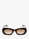 Alexander Mcqueen Mcqueen Logo Oval Sunglasses In Brown