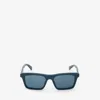 Alexander Mcqueen Mcqueen Logo Rectangular Sunglasses In Blue