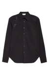 Alexander Mcqueen Mcqueen Logo Tape Harness Stretch Cotton Button-up Shirt