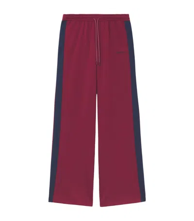 Alexander Mcqueen Mcqueen Logo Track Pants In Burgundy
