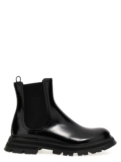 Alexander Mcqueen Mcqueen 'lucent' Ankle Boots In Black