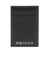 Alexander Mcqueen Alexander Mc Queen Magnetic Card Holder With Logo In Black