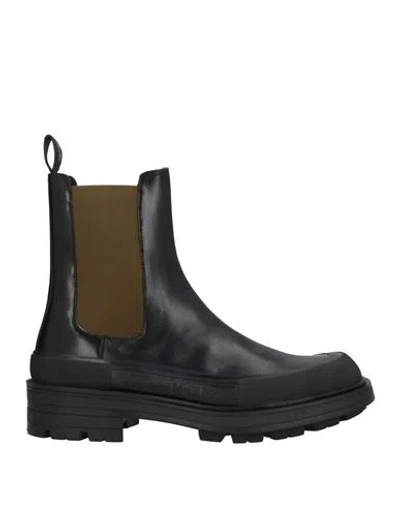 Alexander Mcqueen Mcqueen Man Ankle Boots Black Size 7 Leather