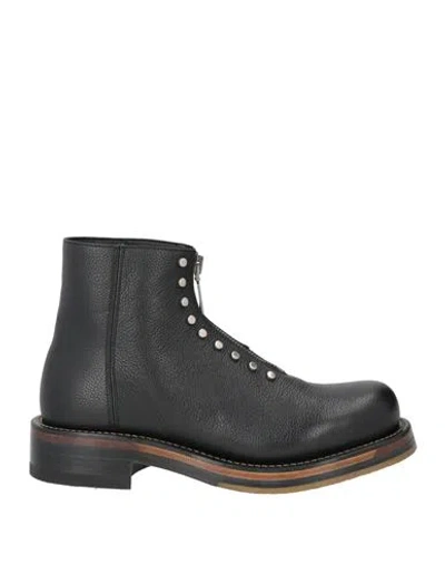Alexander Mcqueen Mcqueen Man Ankle Boots Black Size 8 Leather