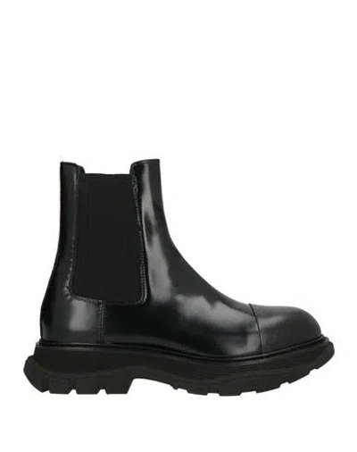 Alexander Mcqueen Mcqueen Man Ankle Boots Black Size 9.5 Calfskin