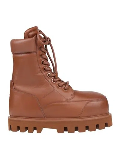 Alexander Mcqueen Mcqueen Man Ankle Boots Tan Size 7 Leather In Brown