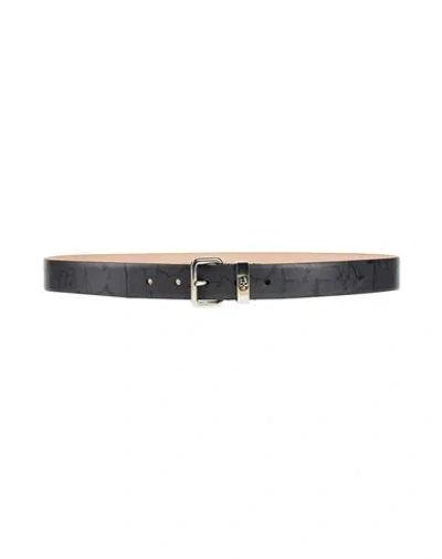 Alexander Mcqueen Mcqueen Man Belt Charcoal Size 38 Leather In Gray