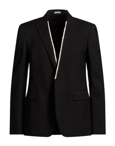 Alexander Mcqueen Mcqueen Man Blazer Black Size 38 Wool
