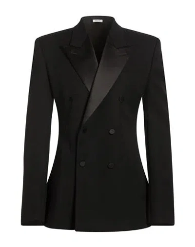 Alexander Mcqueen Mcqueen Man Blazer Black Size 42 Wool, Silk