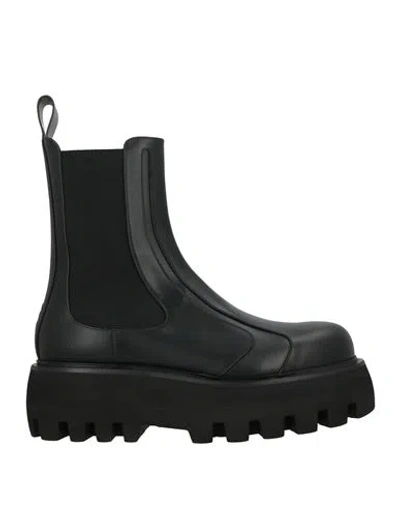 Alexander Mcqueen Mcqueen Man Boot Black Size 8 Leather