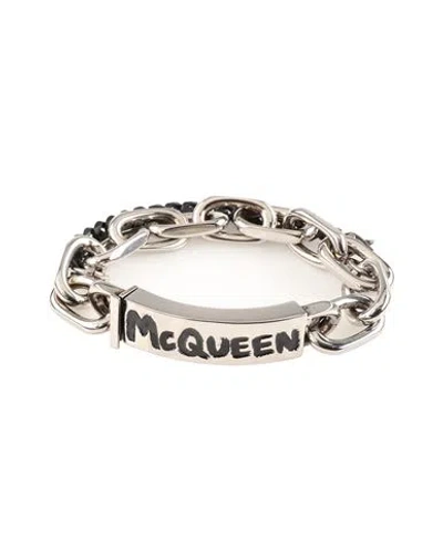 Alexander Mcqueen Mcqueen Man Bracelet Silver Size - Metal