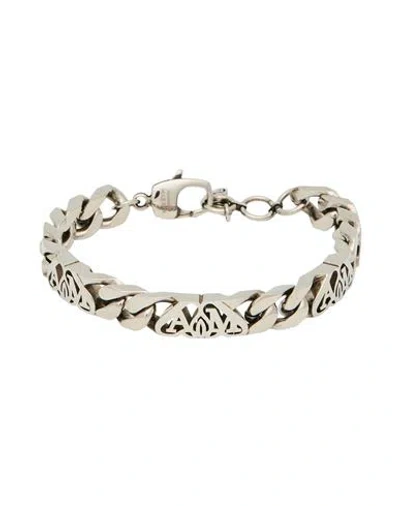 Alexander Mcqueen Mcqueen Man Bracelet Silver Size - Metal In Neutral