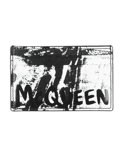 Alexander Mcqueen Mcqueen Man Cardholder Black Size - Leather In Multi