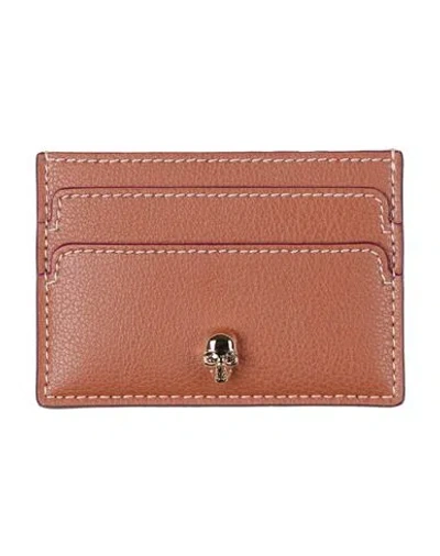Alexander Mcqueen Mcqueen Man Cardholder Brown Size - Leather
