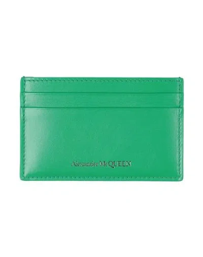 Alexander Mcqueen Mcqueen Man Cardholder Green Size - Leather