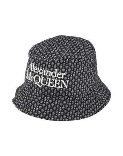 Alexander Mcqueen Mcqueen Man Hat Black Size M Polyamide, Polyester