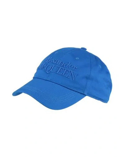 Alexander Mcqueen Mcqueen Man Hat Blue Size 7 Cotton