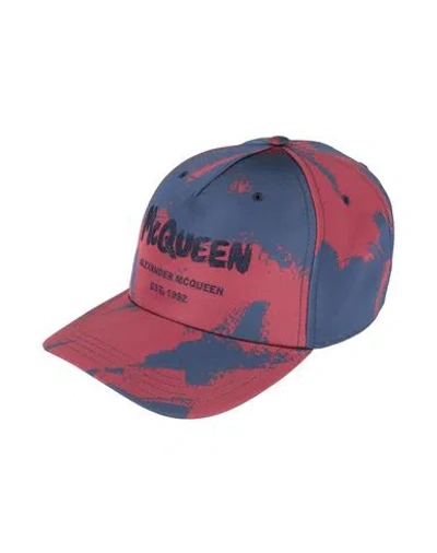 Alexander Mcqueen Mcqueen Man Hat Burgundy Size 7 ¼ Polyester In Multi