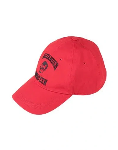 Alexander Mcqueen Mcqueen Man Hat Red Size 7 ¼ Cotton In Metallic