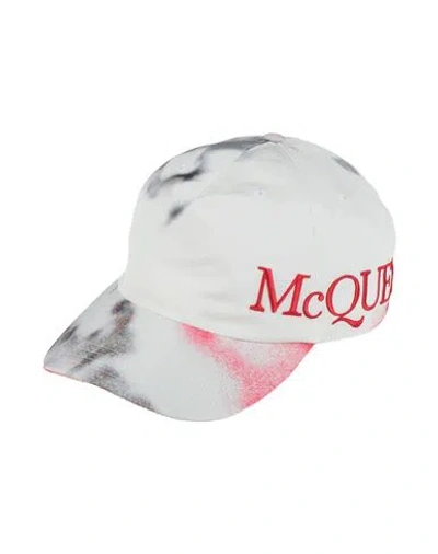 Alexander Mcqueen Mcqueen Man Hat Red Size L Polyester In White