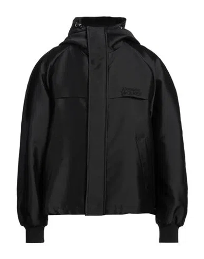 Alexander Mcqueen Mcqueen Man Jacket Black Size 42 Polyester, Silk