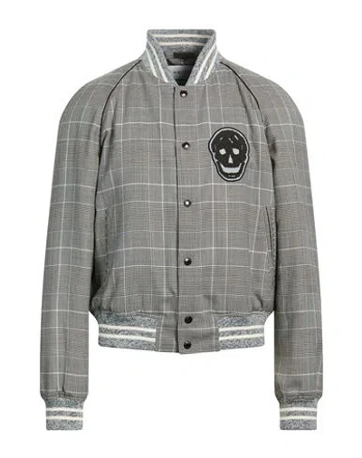 Alexander Mcqueen Mcqueen Man Jacket Grey Size 42 Wool In Gray