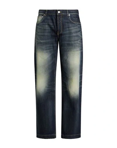 Alexander Mcqueen Mcqueen Man Jeans Blue Size 33 Polyester, Cotton