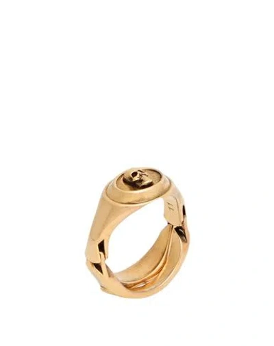 Alexander Mcqueen Mcqueen Man Ring Gold Size 7 Metal