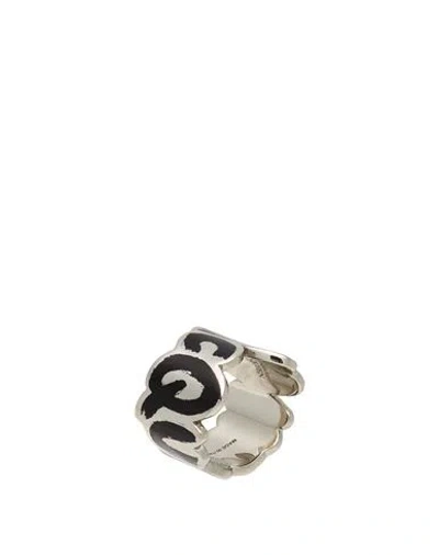 Alexander Mcqueen Mcqueen Man Ring Silver Size 9.5 Metal