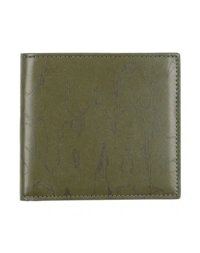 Alexander Mcqueen Mcqueen Man Wallet Military Green Size - Leather