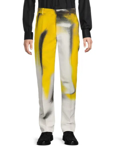 Alexander Mcqueen Logo Print Casual Pants In Multicolor