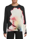 Alexander Mcqueen Alexander Mc Queen Jersey With Solarised Flower Print In Black