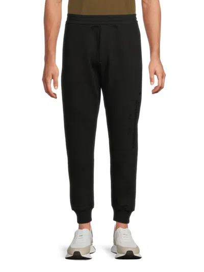 Alexander Mcqueen Mcqueen Men's Graffiti Print Cotton Joggers In Black