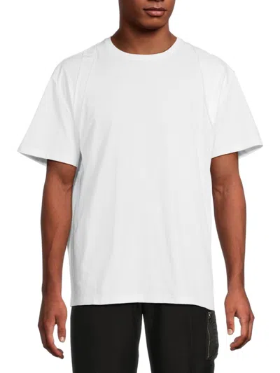 Alexander Mcqueen Mcqueen Men's Harness Cotton T-shirt In White