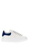 Alexander Mcqueen Men's Oversized Leather Platform Sneakers In Blue
