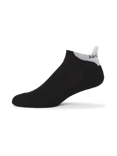 Alexander Mcqueen Mcqueen Men's Logo Ankle Socks In Black