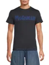 Alexander Mcqueen Mcqueen Men's Logo Cotton T-shirt In Black