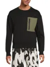 Alexander Mcqueen Mcqueen Men's Logo Jersey Sweatshirt In Black