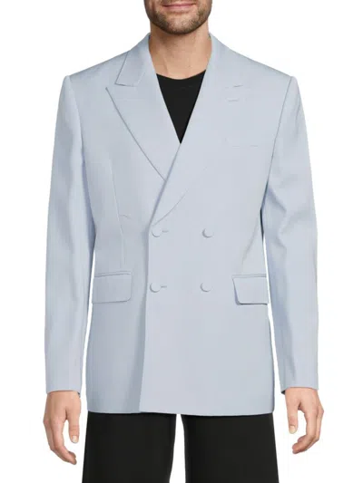 Alexander Mcqueen Double-breasted Blazer In Blue