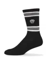 Alexander Mcqueen Stripe Sport Socks In Black