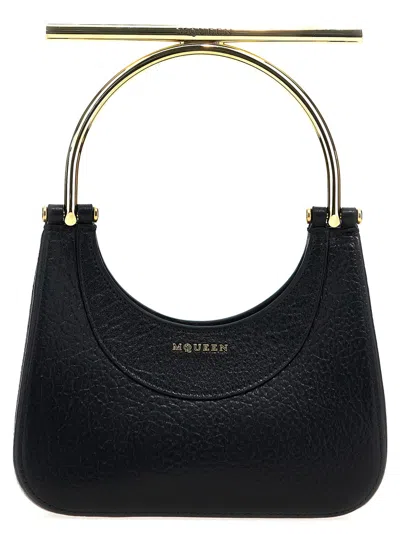 Alexander Mcqueen Mcqueen 'mini Cross-bar' Handbag In Black