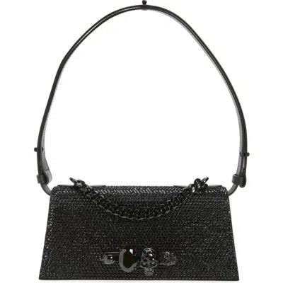 Alexander Mcqueen Mcqueen Mini Jeweled Shoulder Bag In Black