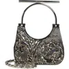 Alexander Mcqueen Mcqueen Mini T-bar Crystal & Bead Embellished Leather Evening Bag In Multi