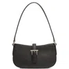 Alexander Mcqueen Mini T-bar Buckle-fastening Calfskin Shoulder Bag In Black