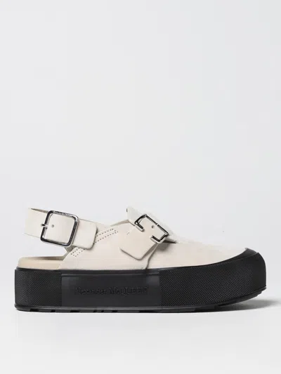Alexander Mcqueen Mcqueen Mount Slick Mules In Suede In Metallic