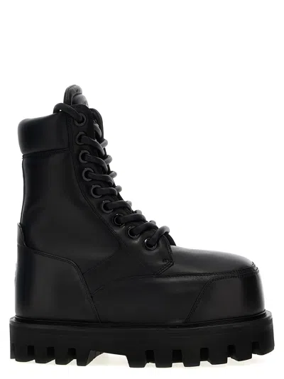 Alexander Mcqueen Mcqueen Nappa Ankle Boots In Black